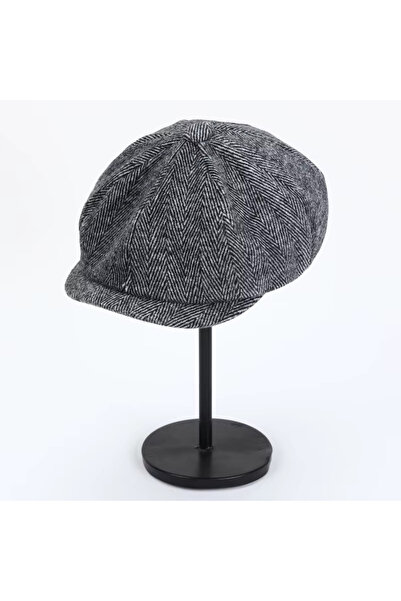 Rupen Kraft British Beanie Draped Standard Winter Wool Peaky Blinders Beanie with Elastic Back