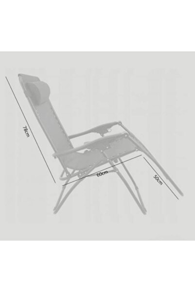 Home Decor Folding chair / lounger, zero gravity, garden/terrace/beach with headrest 175x65x110 cm,