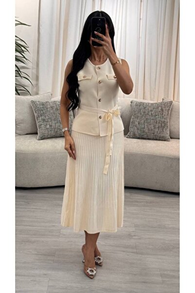 SELSAL Knitted skirt and blouse set