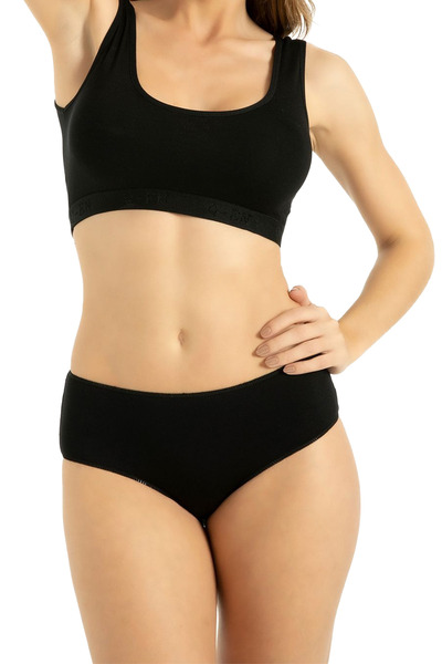 HRN Textile 2-Pack Bamboo High Waist Women's Bato Panties (Q-En 906)