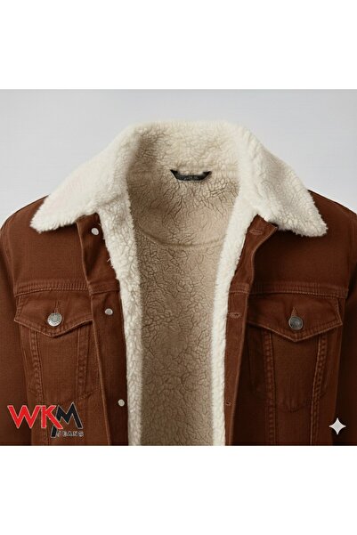 WKM Men's Classic Cut Shearling Jean Jacket