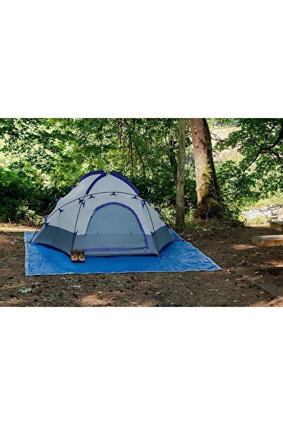 Generic قماش بوليستر كبير متعدد الأغراض ومقاوم للماء ومتين مع حلقات تثبيت، 5 مل، أزرق (6 ياردة × 5 ياردة)