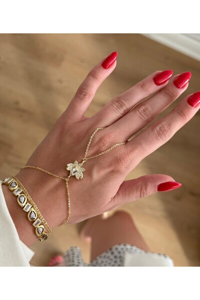 H&S AKSESUAR LOTUS ZİRKON TAŞLI TASARIM ŞAHMERAN