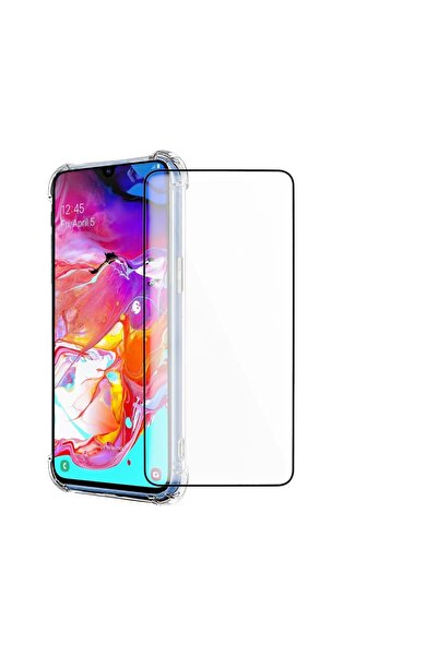 Gtech Tempered glass film and Antisock case set, for Oppo Reno 8t 5G, anti-yellow, Clear