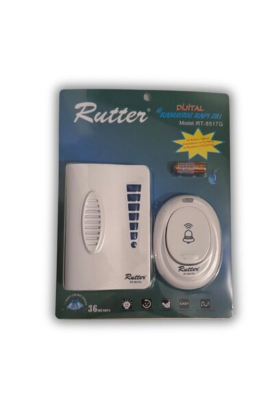 Cio Grup Kablosuz Kapı Zili - 1 Adet Pil Dahil - Beyaz Renk Kapı Zili -