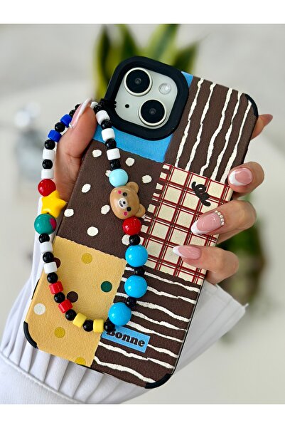 Go Aksesuar iPhone 14 Plus - 15 Plus Compatible Mirrored Charm Bow Design Edged Silicone Case