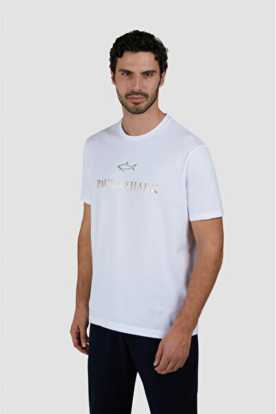 PAUL&SHARK MEN'S KNITTED T-SHIRT C.WCOTTON