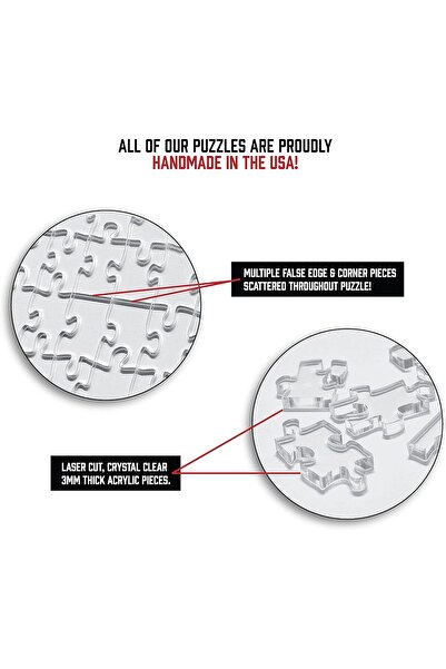 Generic CM Originals Solid Jigsaw Puzzle 100/200/500/1000 Pieces for Adults - The Clearly Impossible Puzzle