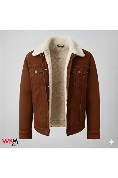 WKM Men's Classic Cut Shearling Jean Jacket