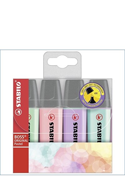 Stabilo Textmarker Boss Original Pastel 4 culori/set
