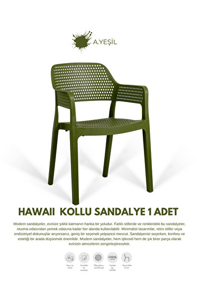 Daim Plastik HAWAİİ KOLLU BAHÇE SANDALYESİ 1 Lİ