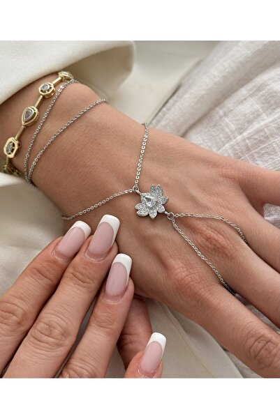 H&S AKSESUAR Lotus Zircon Stone Design Shahmeran