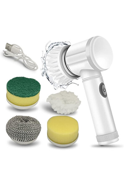 Primo Plus فرشاة تنظيف كهربائية، فرشاة سحرية 5 في 1 لتنظيف( البلاط/الحوض/حوض ...