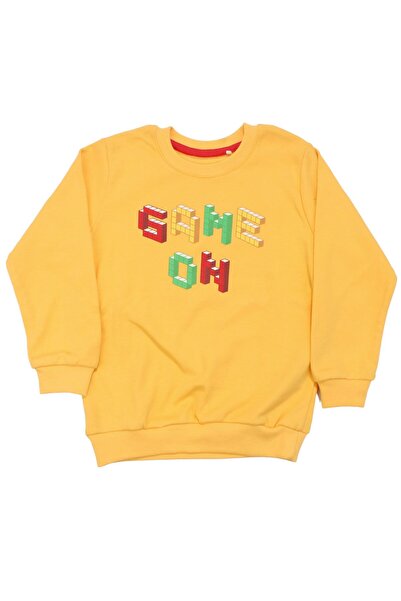 bebegen Hanorac pentru băieți, galben Game On cu imprimeu