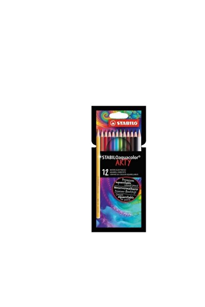 Stabilo Aquacolor colored pencils 2.8mm, 12 colors/set, arty cardboard