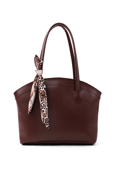 SHAKA Bordo Shk274 Faux Leather Zippered Single Compartment Hand, Arm, and Shoulder Bag with Scarf Gift
