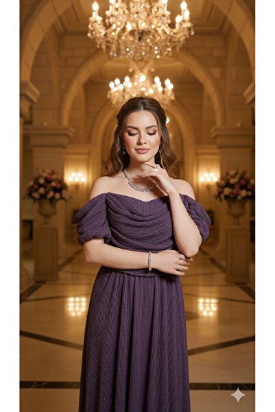 NARCISSUS FASHION pleated evening dress