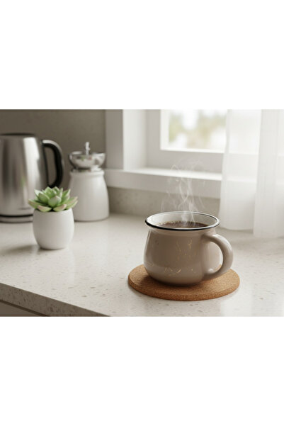 Elista Ceramic Mug Cup Silvery Patterned Colorful 250 Cc