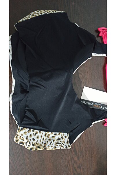 MADAMNİZ безбалансовий педик, знімний, лазерний виріз, леопардовий візерунок, деталізований бюстгальтер