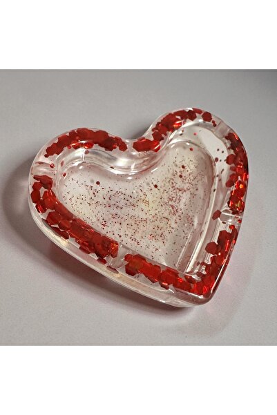 UNBREAKABLE ! Epoxy Decorative Jewelry Box Ashtray Handmade New Year Gift Heart Valentine
