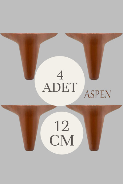 MH MiniHediye Aspen Розкішні меблі Диван Крісло ТВ-стіл Ніжки 12 см Коричневі...