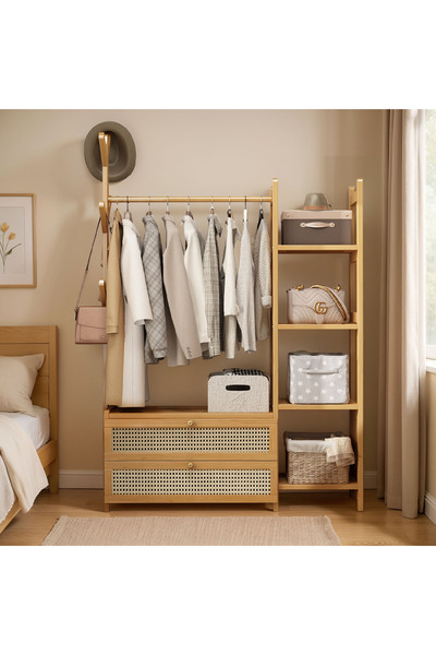 Sinyin رفوف أحذية مستقلة لتخزين الملابس والمعاطف، رفوف تخزين لتعليق الملابس