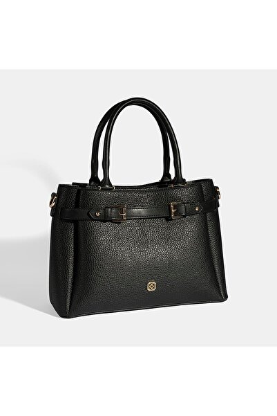 Desa Women's Black Shoulder Strap Handbag