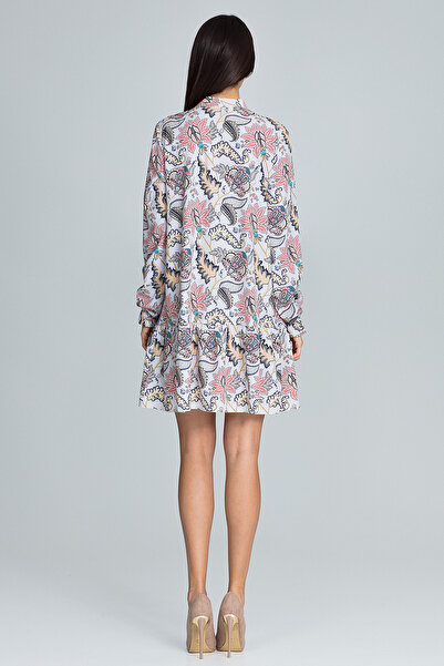 Figl Floral dress with bow at the neckline - M599 size S/M