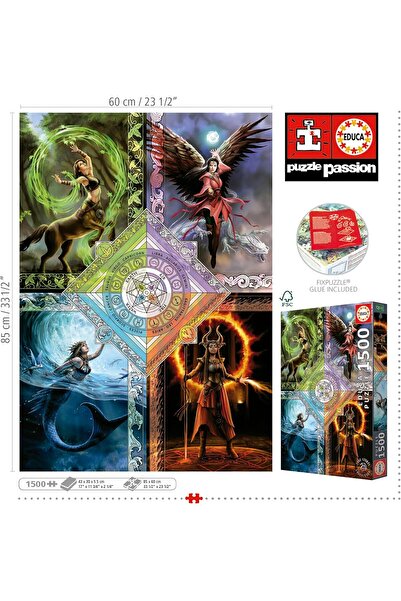 EDUCA - Magic Star Chart (Anne Stokes) 1500-piece jigsaw puzzle, includes glue, 33.5×23.6 in, 14+