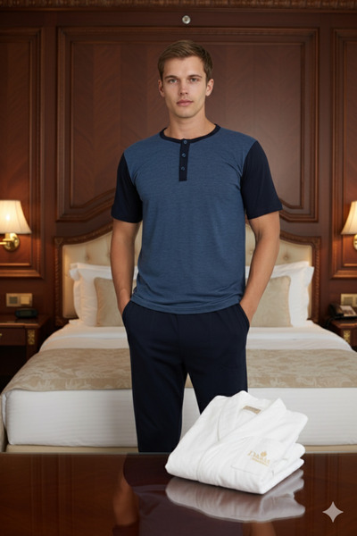 KLY New Season Plus Size Crew Neck Luxury Design Pajama Set