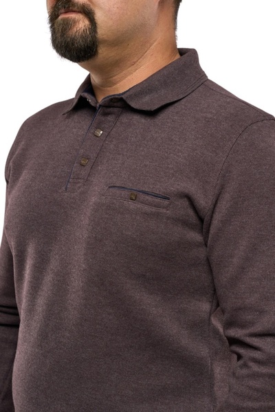 Centini Men’s polo sweater, Ethan, brown