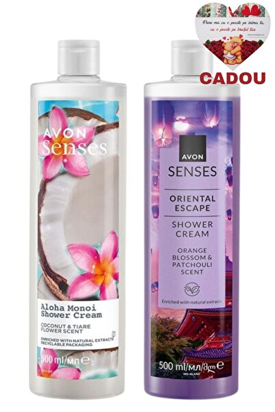 AVON Aloha Monoi Shower Cream, 500 ml+Oriental Escape Shower Cream, 500ml