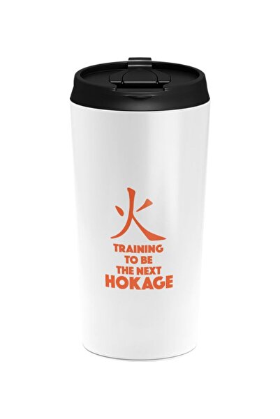 LOUD UNIVERSE كوب مطبوع "تدريب لتصبح الهوكاجي التالي" مع غطاء للشرب، أبيض/برت...