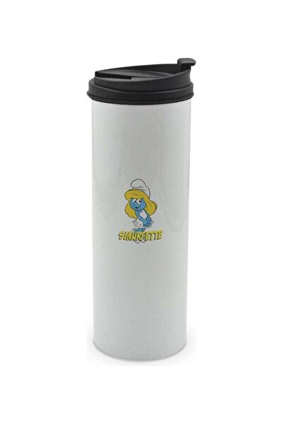 Lit Smurfette Printed Tumbler With Lid White/Black/Yellow