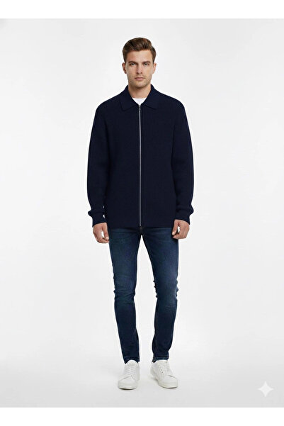 BİGÜMEX Men's Premium Zip-Up Cardigan
