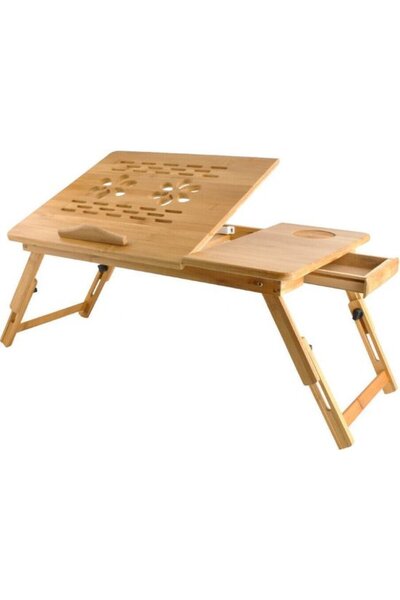 zola Wooden laptop table, 5-level adjustable tilt, 62.5x34.5x26cm