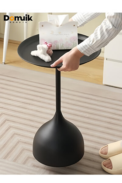 Domuik Coffee table, simple design round table, space saving coffee table, suitable for living room