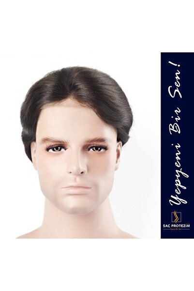 SP sacprotezim yepyeni bir sen Protez Saç Ancora renk 1b 6X9 %20 beyazlı Ince...