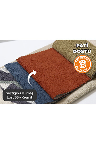 İstanbul Fabric Pati Dostu Döşemelik Kumaş | LOST 55 - Kremit