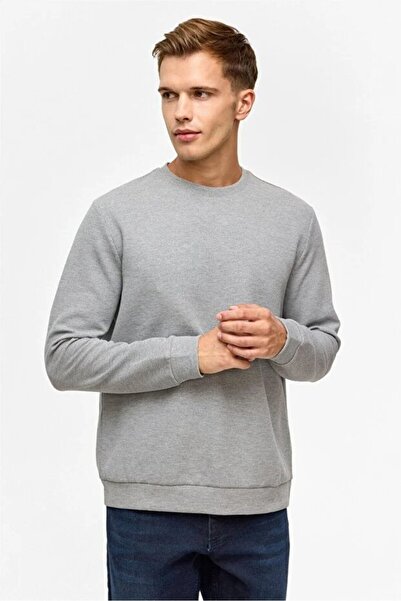 SÜVARİ Sw2013700005 O Neck Waffle Men's Sweatshirt