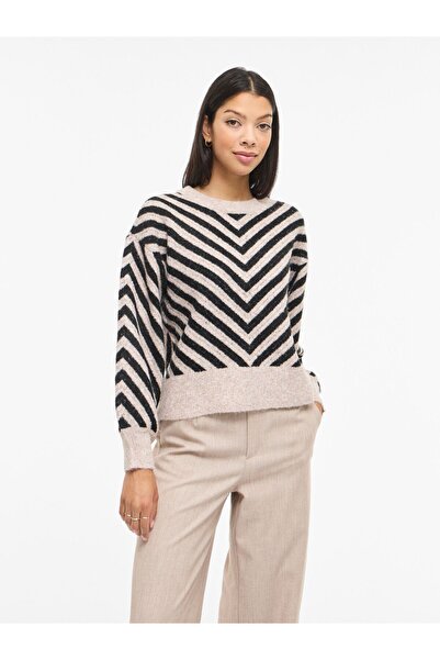 VILA Strickpullover VILUNA Rundhals