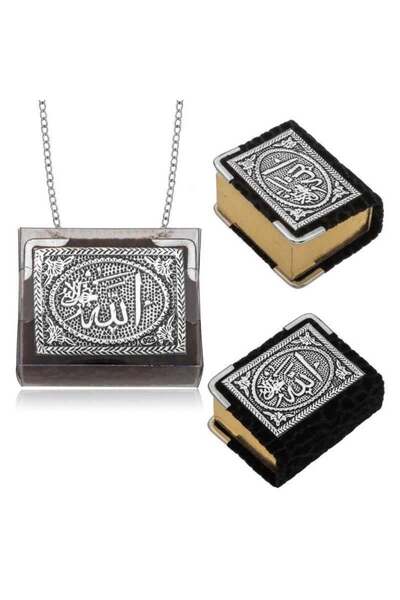 Gumush Small Holy Quran with Silver Chain | Silver Jewelry Gift Products