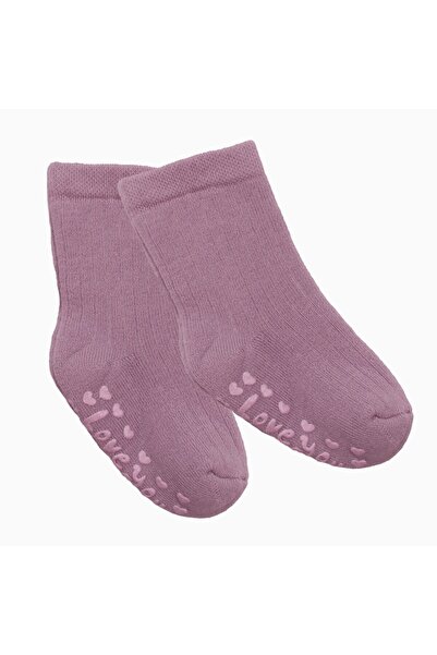 bebegen جوارب صوفية للجنسين باللون الأرجواني اللون غير قابلة للانزلاق