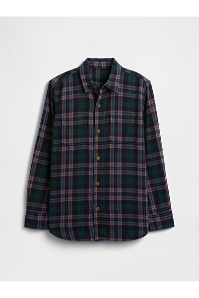 GAP Erkek Çocuk Lacivert Flannel Gömlek