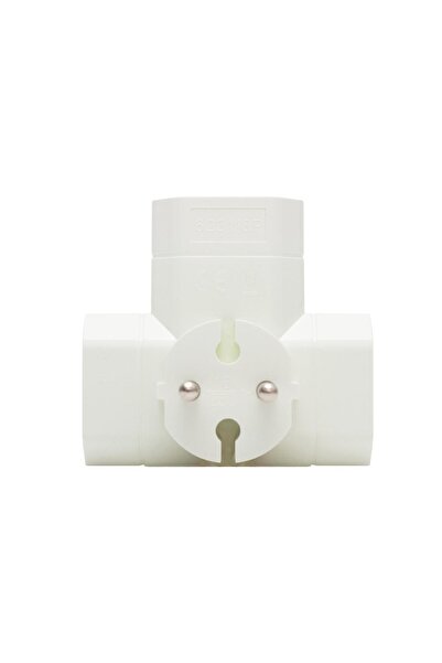 KlaussTech Διανομέας πρίζας Euro 3 T, λευκό, εντοιχιζόμενο