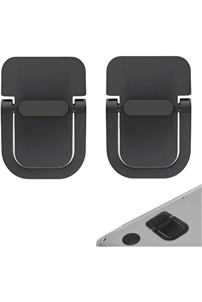 zola Set of 2 laptop stands, easy tilt, anti-slip, aluminum and silicone, 29x39 mm, black