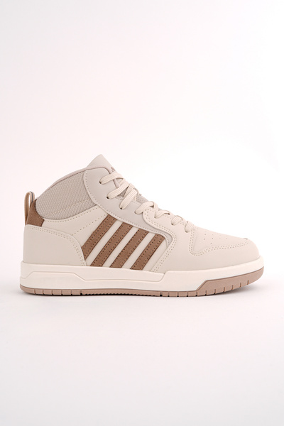 McDark Bej Unisex High Top Snekaer Shoes