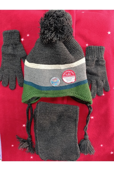 Kitti SCARF BEANIE GLOVES 3-PIECE SET 4-8 YEARS BOY WITH FLEECE INSIDE