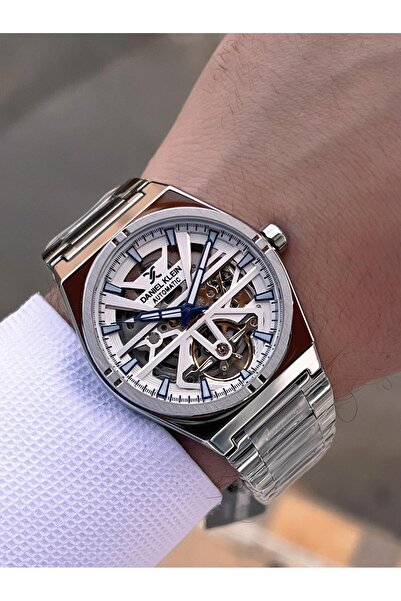 Daniel Klein Automatic Moonlight and Sun Dial Wristwatch with Bracelet Gift 3 Atm Men's Wristwatch Fdk.14268.K1