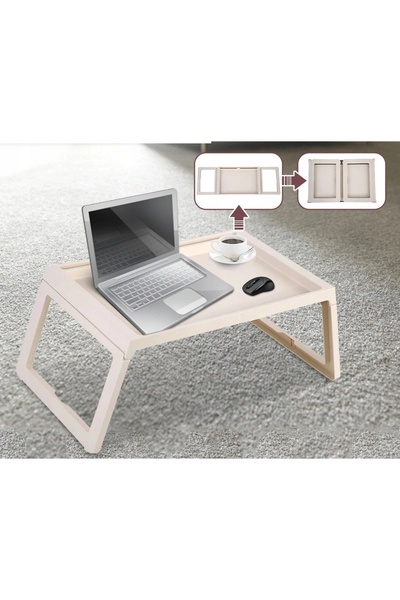 zola Folding laptop table, plastic, 55x36x27 cm, beige
